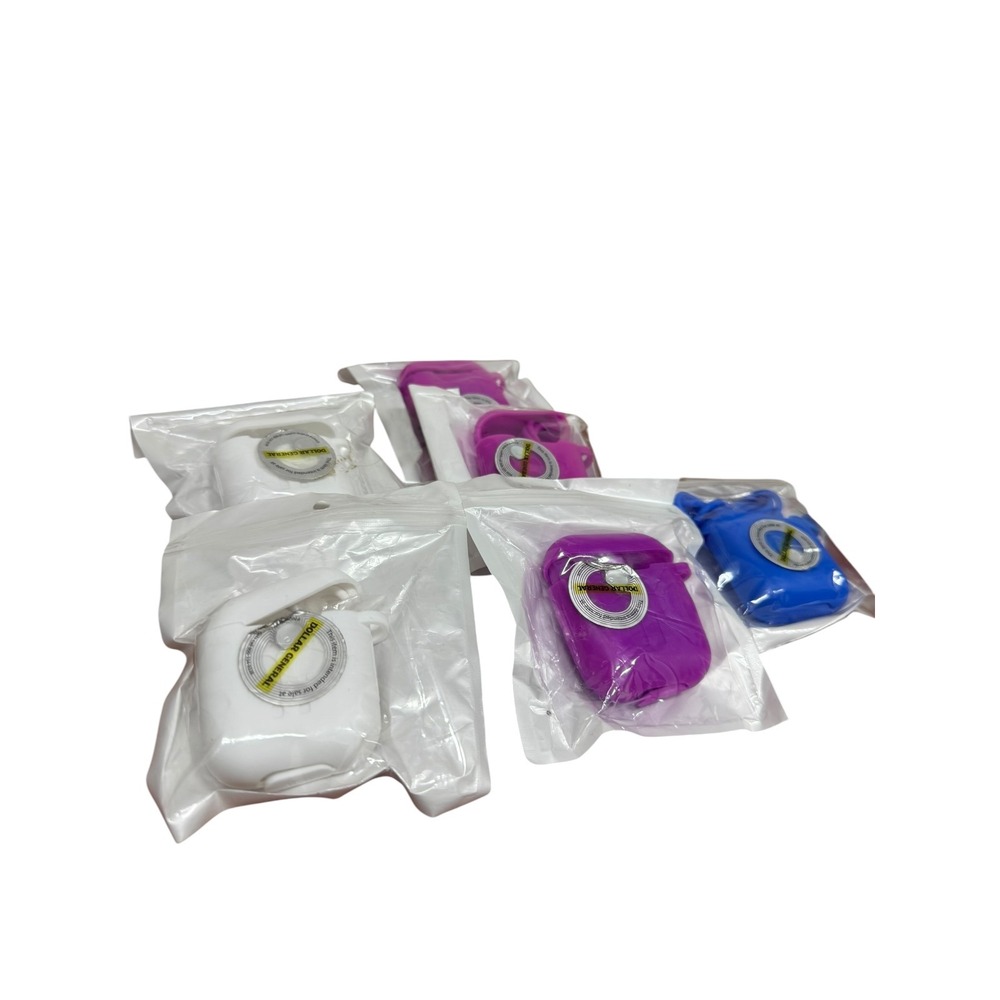Wireless Gear AirPods Cover Lot of 6 Silicone Case with Carabiner Strap - Picture 2 of 4